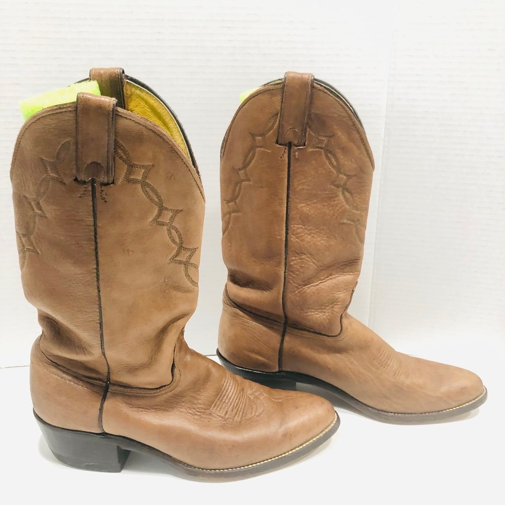 Abilene Men's 9EE Western Boots Elk Leather Cowboy Cowgirl Work Ranch‎ Farm USA - Picture 10 of 15